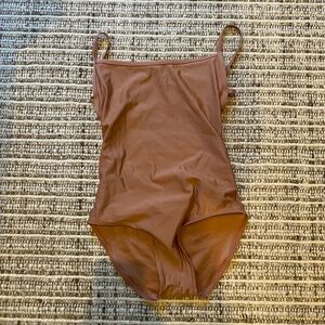 yumiko leotard/size:small/off pinkish-reddish color(nylon)